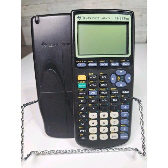 Texas Instruments TI-83 Plus TI 83+ Graphing Calculator and Cover Black TESTED - Picture 1 of 9